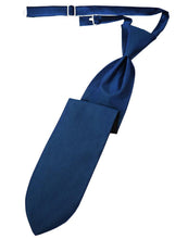Load image into Gallery viewer, Cardi Pre-Tied Sapphire Herringbone Necktie