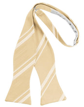 Load image into Gallery viewer, Cardi Self Tie Harvest Maize Striped Satin Bow Tie
