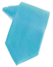 Load image into Gallery viewer, Cardi Self Tie Blue Ice Herringbone Necktie