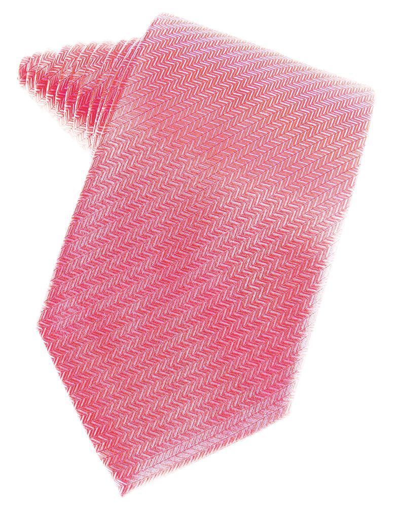 Cardi Self Tie Bubblegum Herringbone Necktie