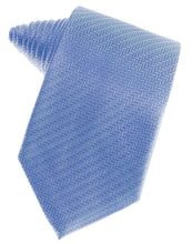 Load image into Gallery viewer, Cardi Self Tie Cornflower Herringbone Necktie