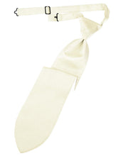 Load image into Gallery viewer, Cardi Pre-Tied Ivory Herringbone Necktie
