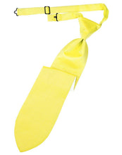 Load image into Gallery viewer, Cardi Pre-Tied Lemon Herringbone Necktie