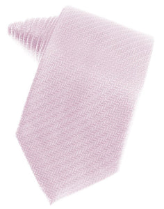 Cardi Self Tie Pink Herringbone Necktie