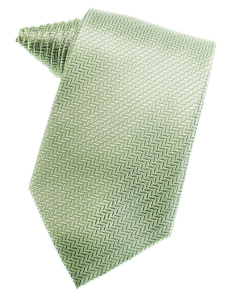 Cardi Self Tie Mint Herringbone Necktie