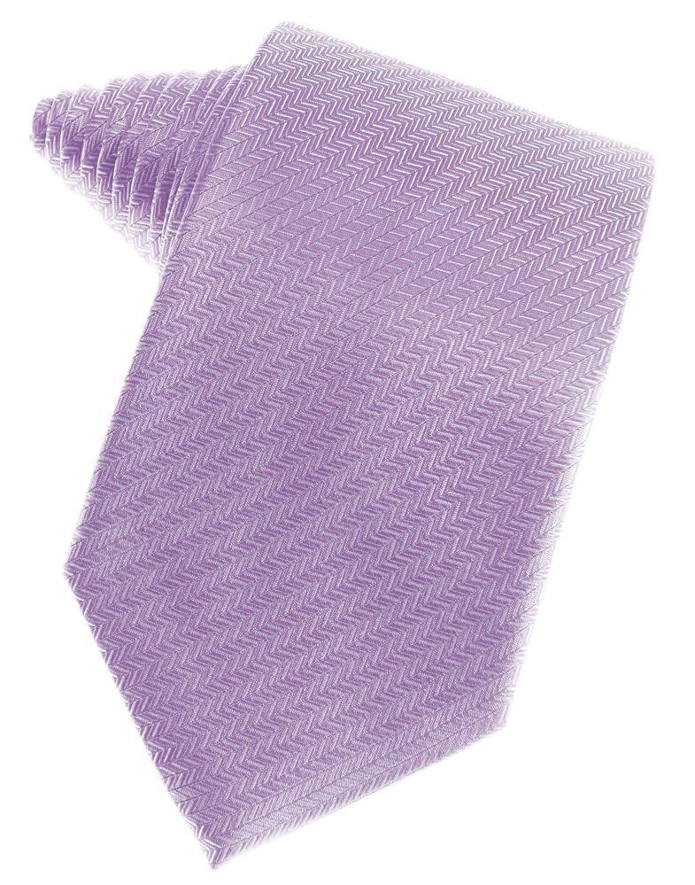 Cardi Self Tie Lavender Herringbone Necktie