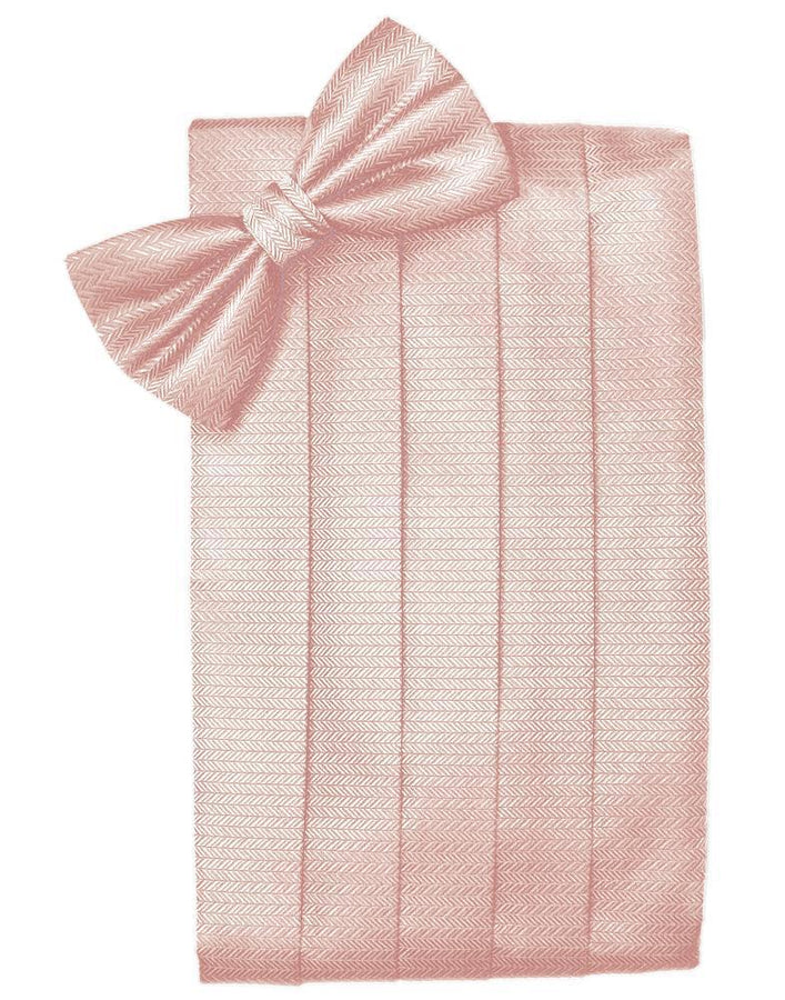 Cardi Peach Herringbone Cummerbund