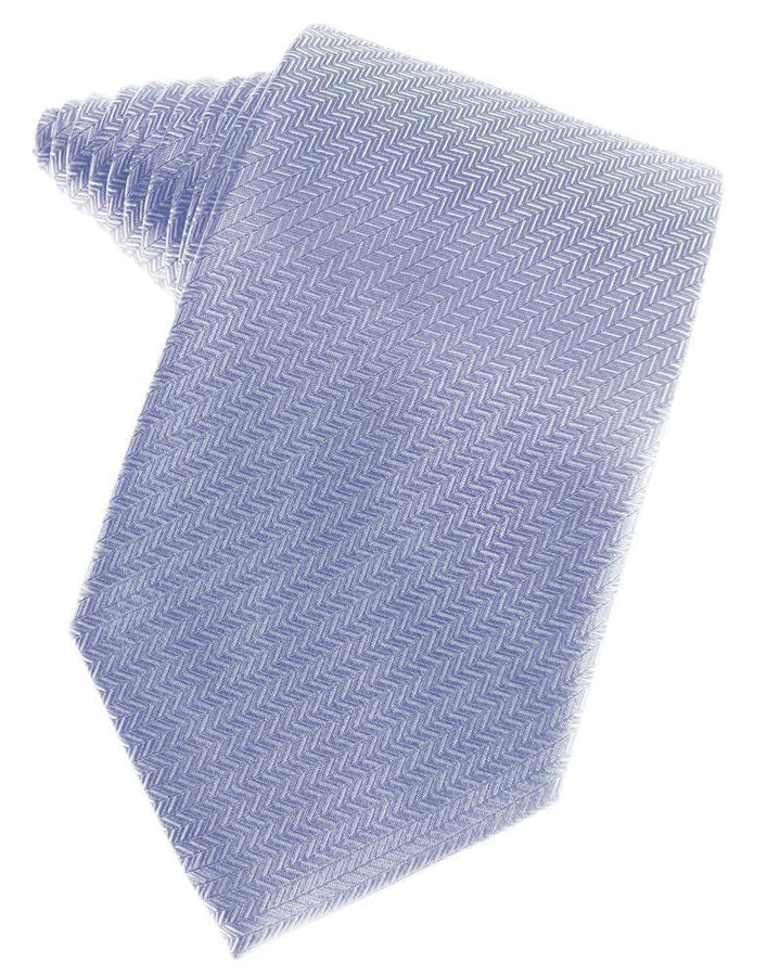 Cardi Self Tie Periwinkle Herringbone Necktie