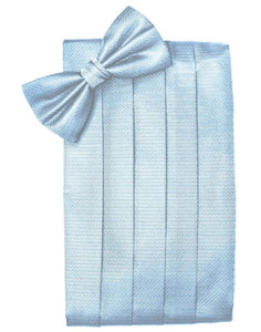 Cardi Powder Blue Herringbone Cummerbund