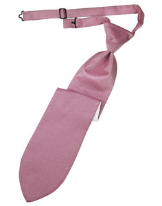 Cardi Pre-Tied Rose Herringbone Necktie