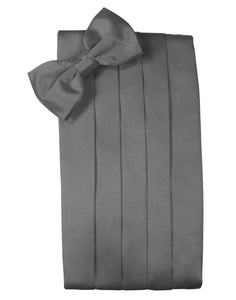 Cardi Charcoal Luxury Satin Cummerbund