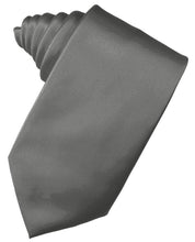 Load image into Gallery viewer, Cardi Self Tie Charcoal Luxury Satin Necktie