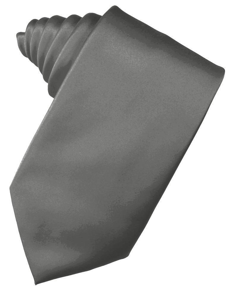 Cardi Self Tie Charcoal Luxury Satin Necktie