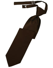 Load image into Gallery viewer, Cardi Pre-Tied Chocolate Luxury Satin Necktie