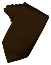 Load image into Gallery viewer, Cardi Self Tie Chocolate Luxury Satin Necktie