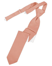Load image into Gallery viewer, Cardi Pre-Tied Coral Luxury Satin Skinny Necktie