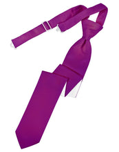 Load image into Gallery viewer, Cardi Pre-Tied Fuchsia Luxury Satin Skinny Necktie