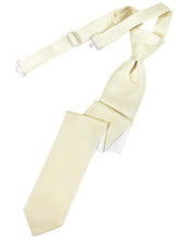 Load image into Gallery viewer, Cardi Pre-Tied Ivory Luxury Satin Skinny Necktie