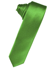Load image into Gallery viewer, Cardi Self Tie Kelly Luxury Satin Skinny Necktie