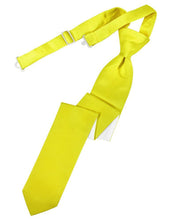 Load image into Gallery viewer, Cardi Pre-Tied Lemon Luxury Satin Skinny Necktie