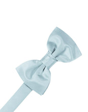 Load image into Gallery viewer, Cardi Pre-Tied Light Blue Luxury Satin Bow Tie