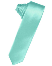 Load image into Gallery viewer, Cardi Self Tie Mermaid Luxury Satin Skinny Necktie