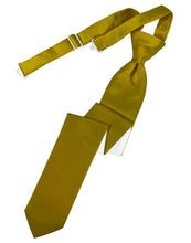 Load image into Gallery viewer, Cardi Pre-Tied Gold Luxury Satin Skinny Necktie
