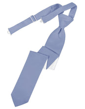 Load image into Gallery viewer, Cardi Pre-Tied Periwinkle Luxury Satin Skinny Necktie