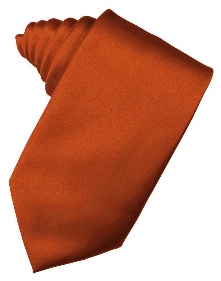 Cardi Self Tie Persimmon Luxury Satin Necktie
