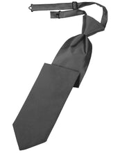 Load image into Gallery viewer, Cardi Pre-Tied Pewter Luxury Satin Necktie