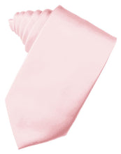 Load image into Gallery viewer, Cardi Self Tie Pink Luxury Satin Necktie