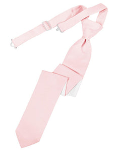 Cardi Pre-Tied Pink Luxury Satin Skinny Necktie