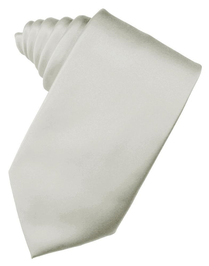 Cardi Self Tie Platinum Luxury Satin Necktie