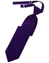 Load image into Gallery viewer, Cardi Pre-Tied Purple Luxury Satin Necktie