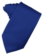 Load image into Gallery viewer, Cardi Self Tie Royal Blue Luxury Satin Necktie