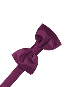 Cardi Pre-Tied Sangria Luxury Satin Bow Tie
