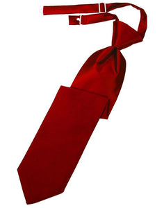 Cardi Pre-Tied Scarlet Luxury Satin Necktie
