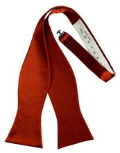 Load image into Gallery viewer, Cardi Self Tie Scarlet Luxury Satin Bow Tie