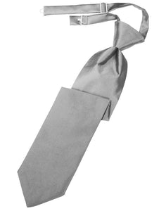 Cardi Pre-Tied Silver Luxury Satin Necktie