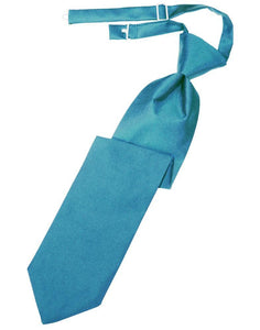 Cardi Pre-Tied Turquoise Luxury Satin Necktie