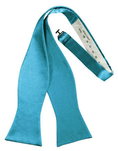 Cardi Self Tie Turquoise Luxury Satin Bow Tie