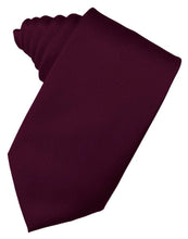 Load image into Gallery viewer, Cardi Self Tie Wine Luxury Satin Necktie