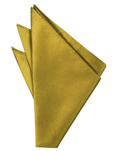Cardi Gold Solid Twill Pocket Square