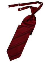 Load image into Gallery viewer, Cardi Pre-Tied Apple Striped Satin Necktie