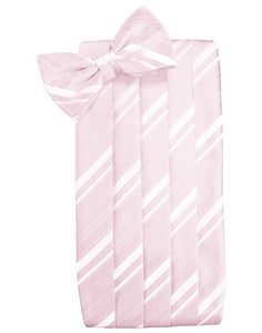 Cardi Blush Striped Satin Cummerbund