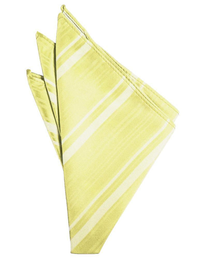 Cardi Canary Striped Satin Pocket Square