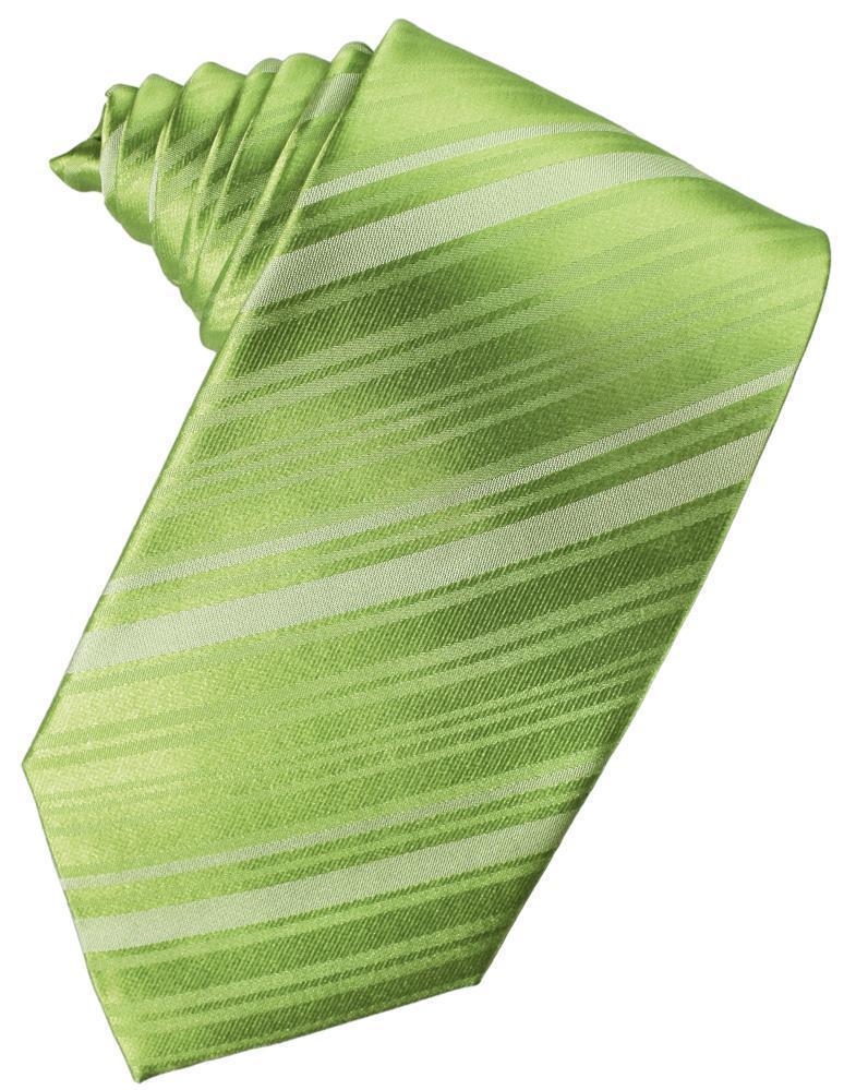 Cardi Self Tie Clover Striped Satin Necktie