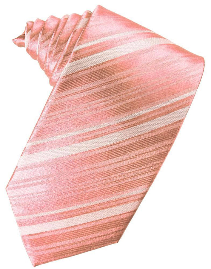 Cardi Self Tie Coral Reef Striped Satin Necktie