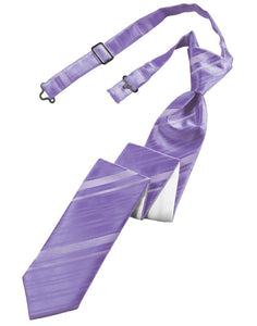 Cardi Pre-Tied Freesia Striped Satin Skinny Necktie