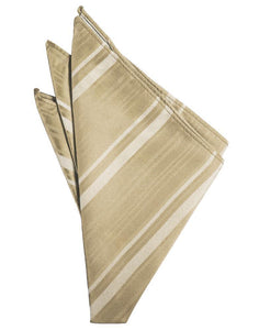 Cardi Golden Striped Satin Pocket Square